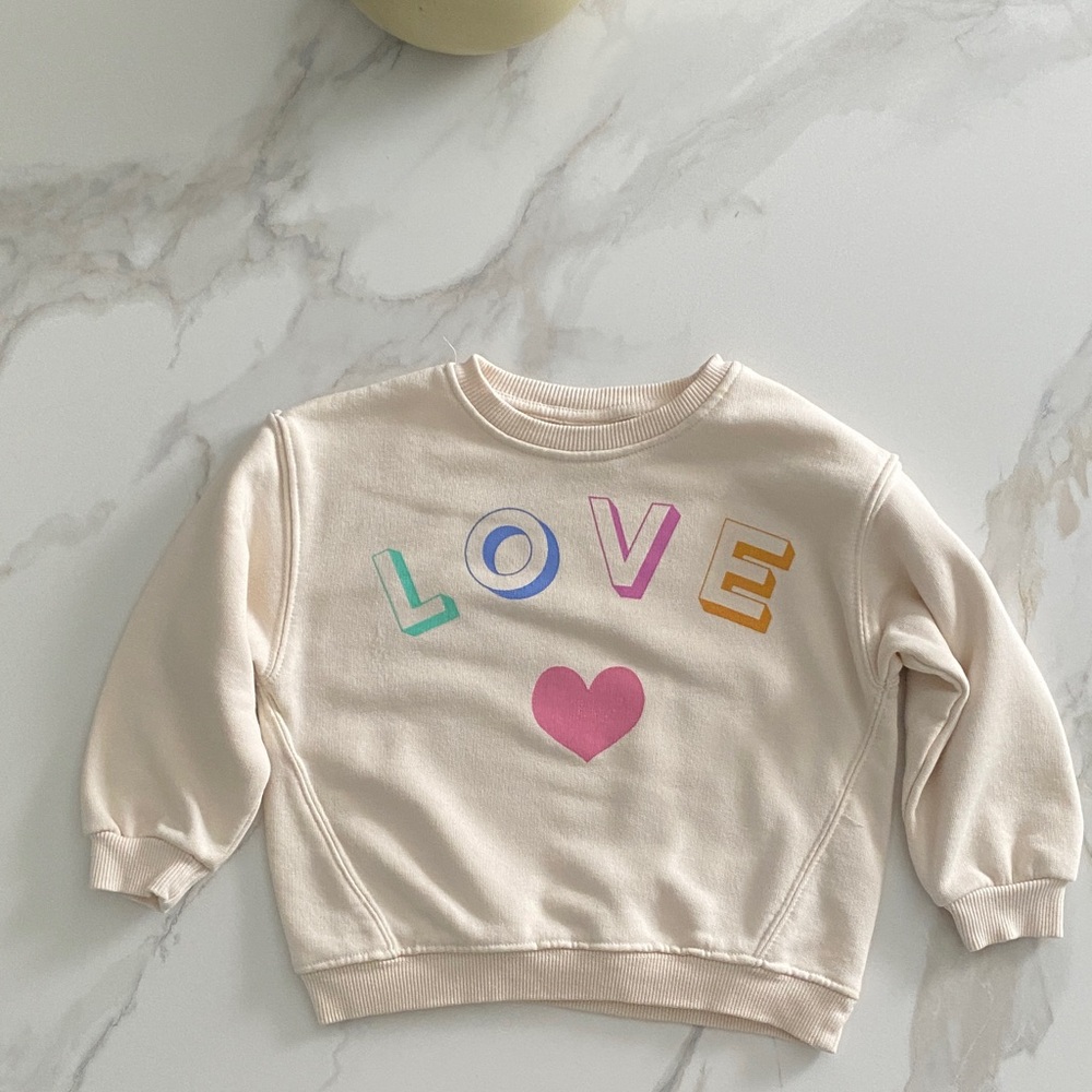 Zara kidsLOVE sweatshirt size 2-3 years